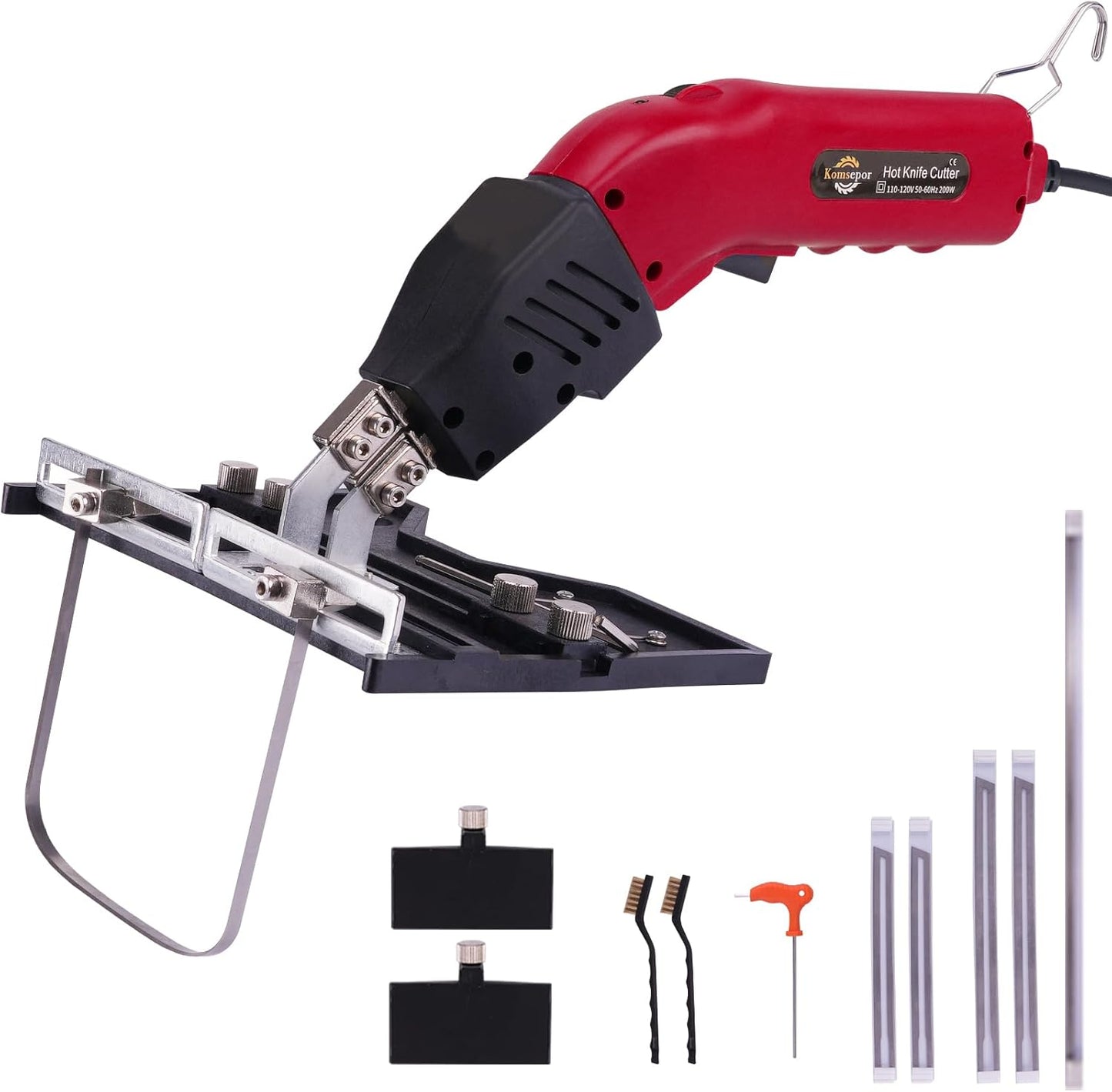Styroporschneider mit Luftkühlung, Rot-Luftkühlung 200W+Steckplätze
