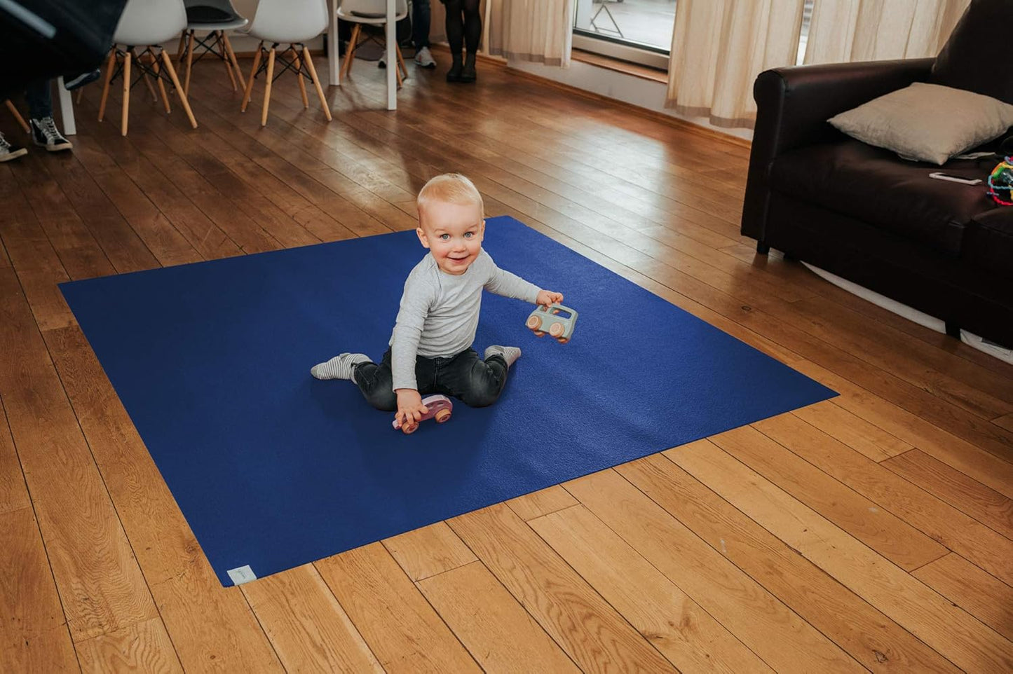 Anti-Rutsch-Krabbelmatte (180x240 cm), Blau 180x240 cm (1er Pack)