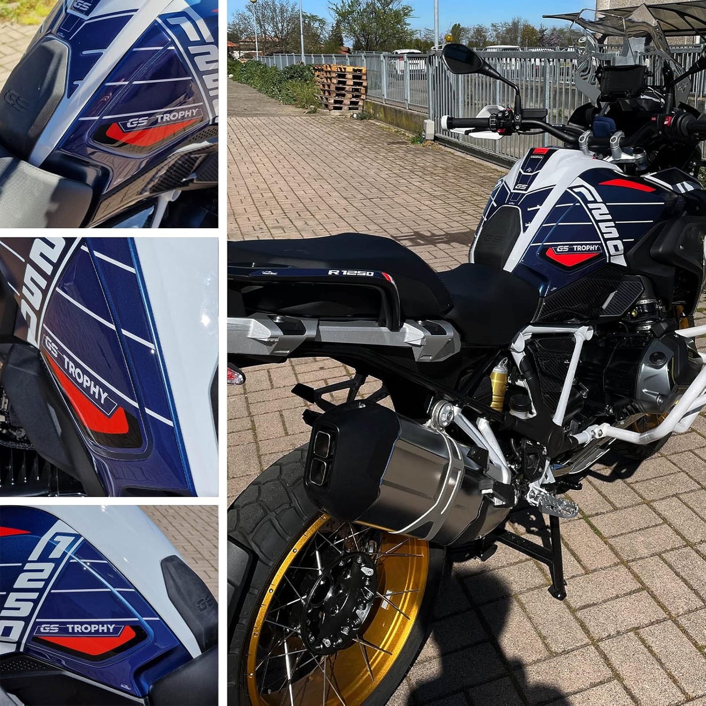 3D Motorrad-Aufkleber-Set für BMW R 1250 GS Trophy (2023), Protezioni Laterali