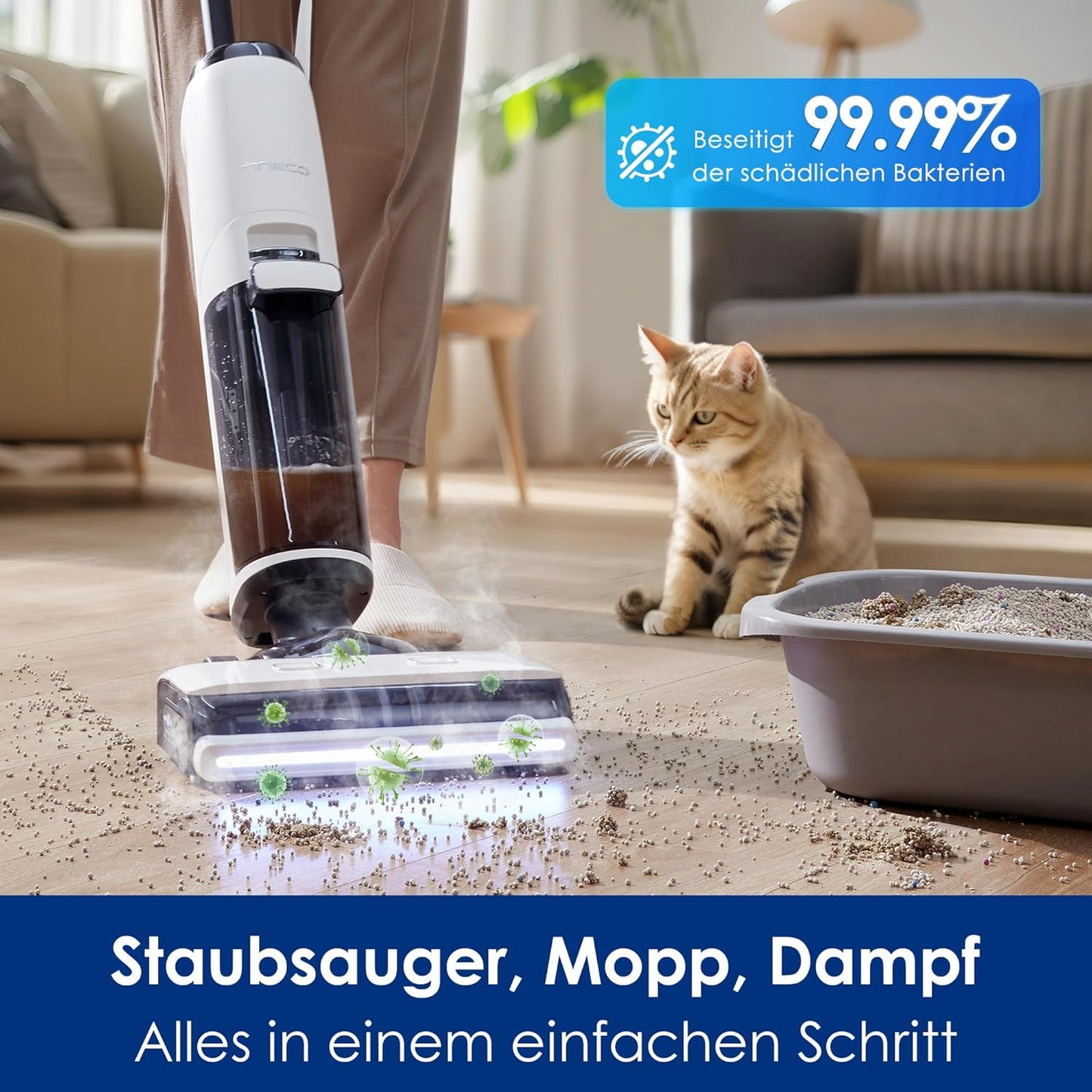 Floor ONE S7 Steam - Schnurloser Dampfreiniger, Floor One S7 Steam