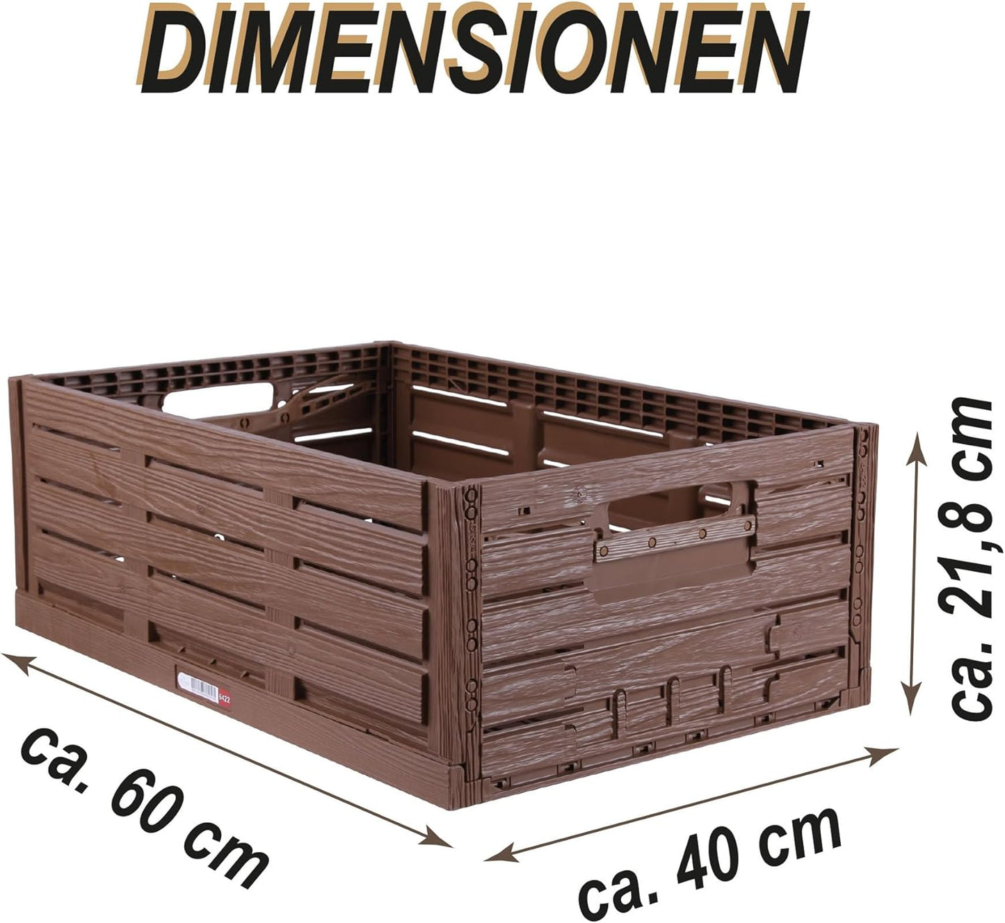 Stapelbare Faltboxen, 4 60 x 40 x 21,8cm