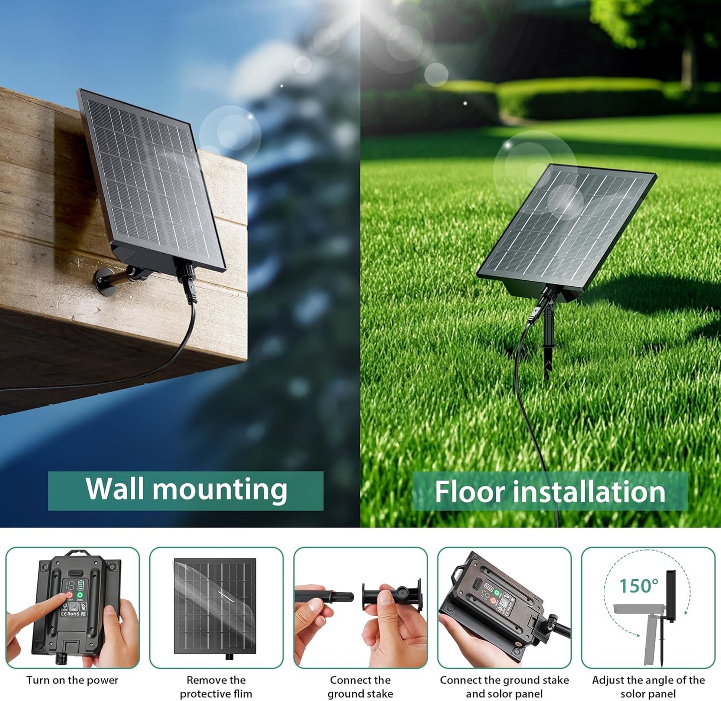 Solar-Lichterkette mit Fernbedienung, Usb/Solarbetrieben USB/solarbetrieben + 17,1M/56,1Ft( 24+1 )