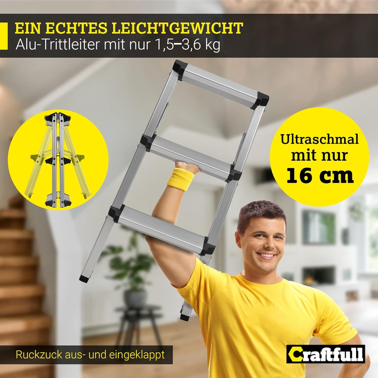 Trittleiter CF-131A, 2 X 2 Stufen
