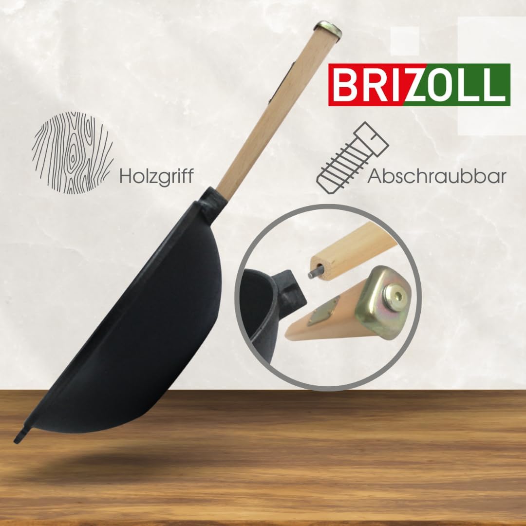 Wokpfanne mit abnehmbarem Griff, 24 cm / Ohne Glasdeckel