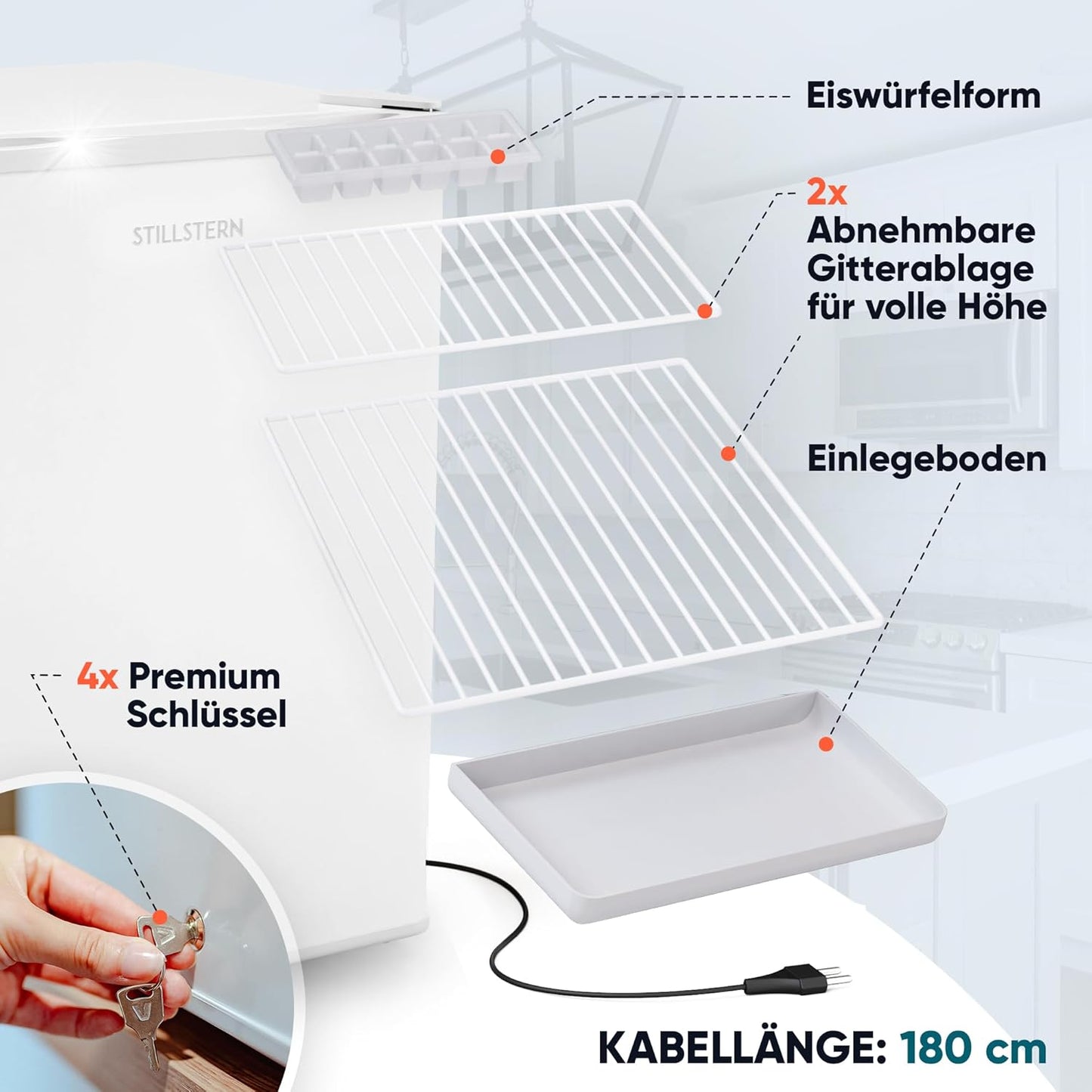 Mini-Gefrierschrank, Weiss