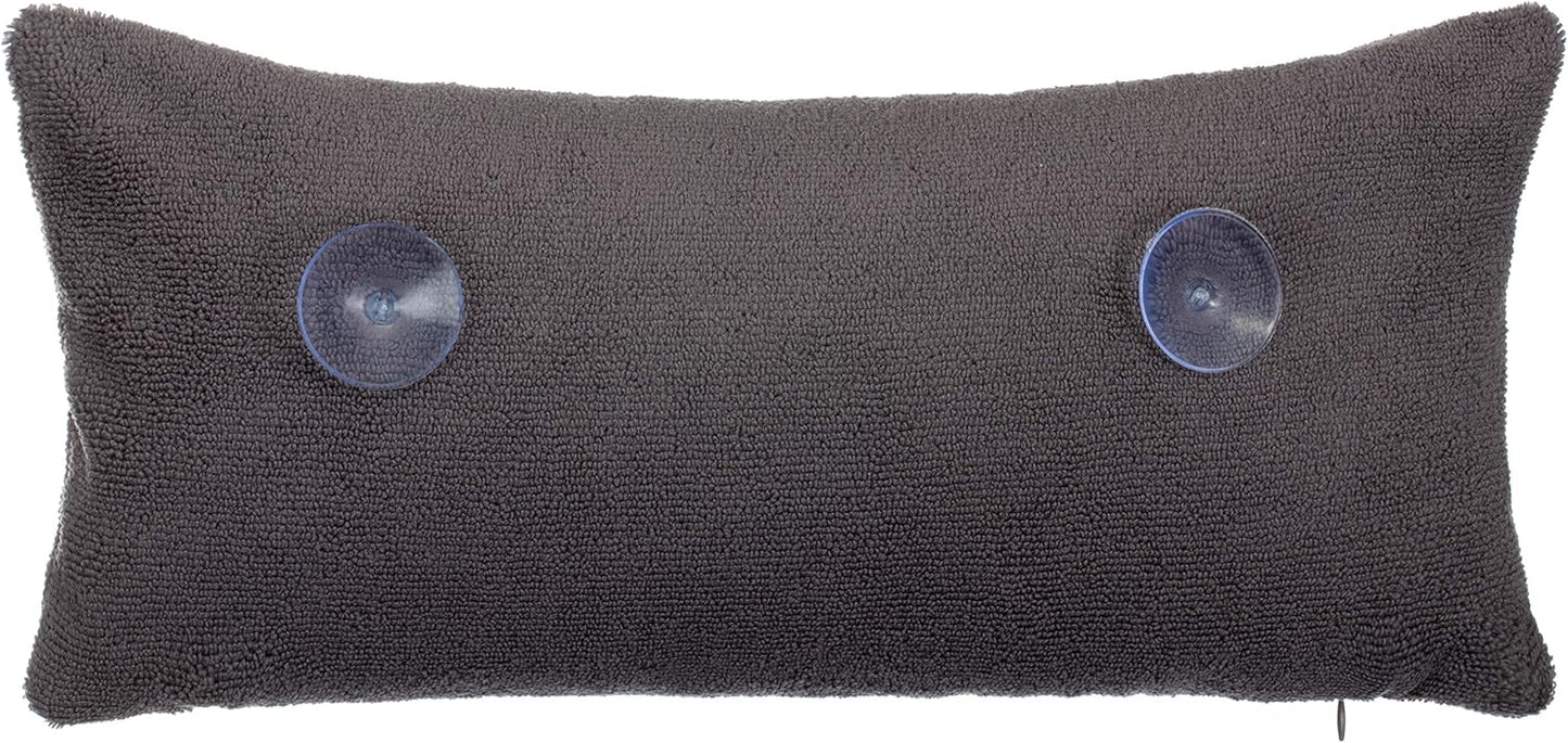 Wellness Nackenkissen für Badewanne mit Saugnäpfen, 40x20 cm Anthrazit