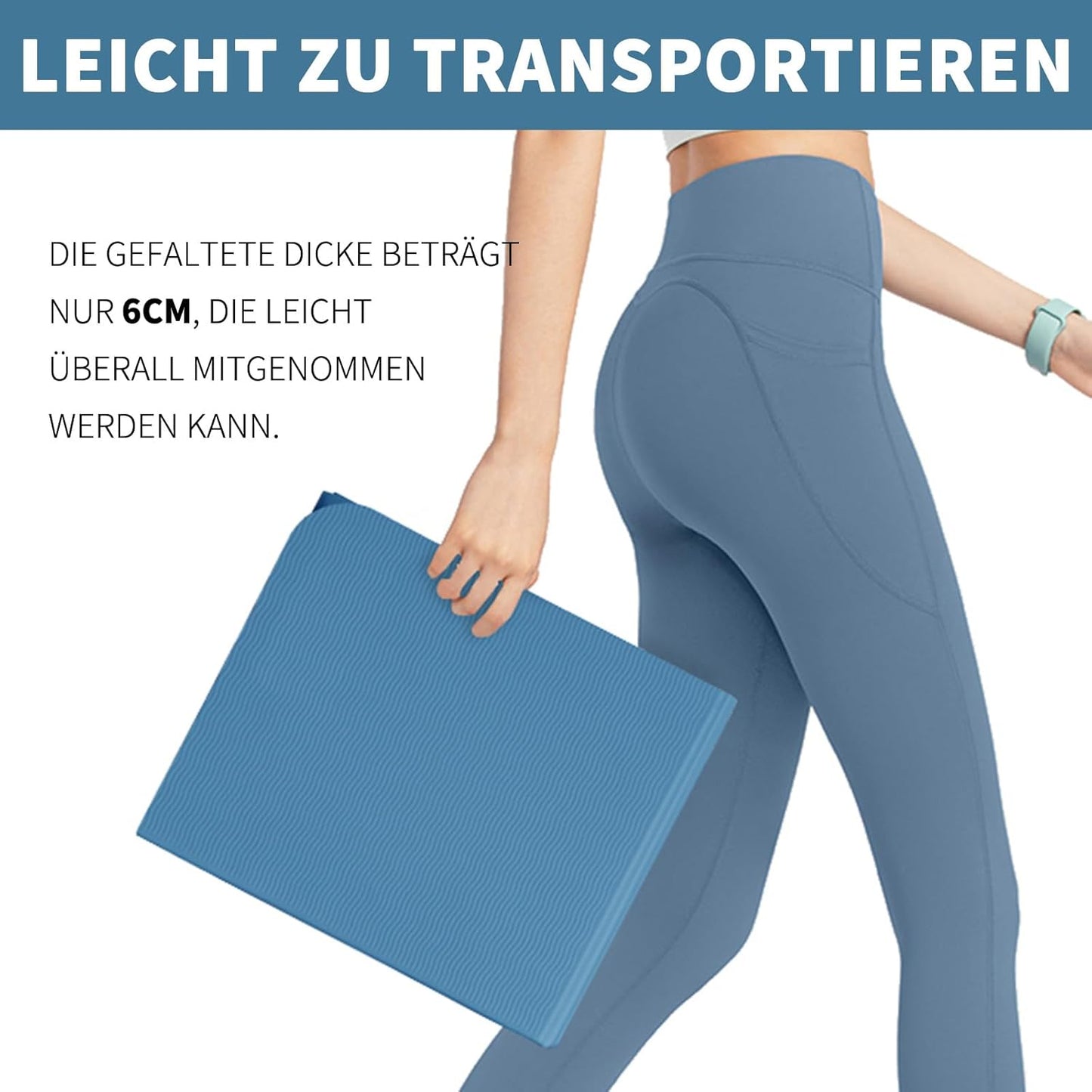 Faltbare Yogamatte, Marineblau