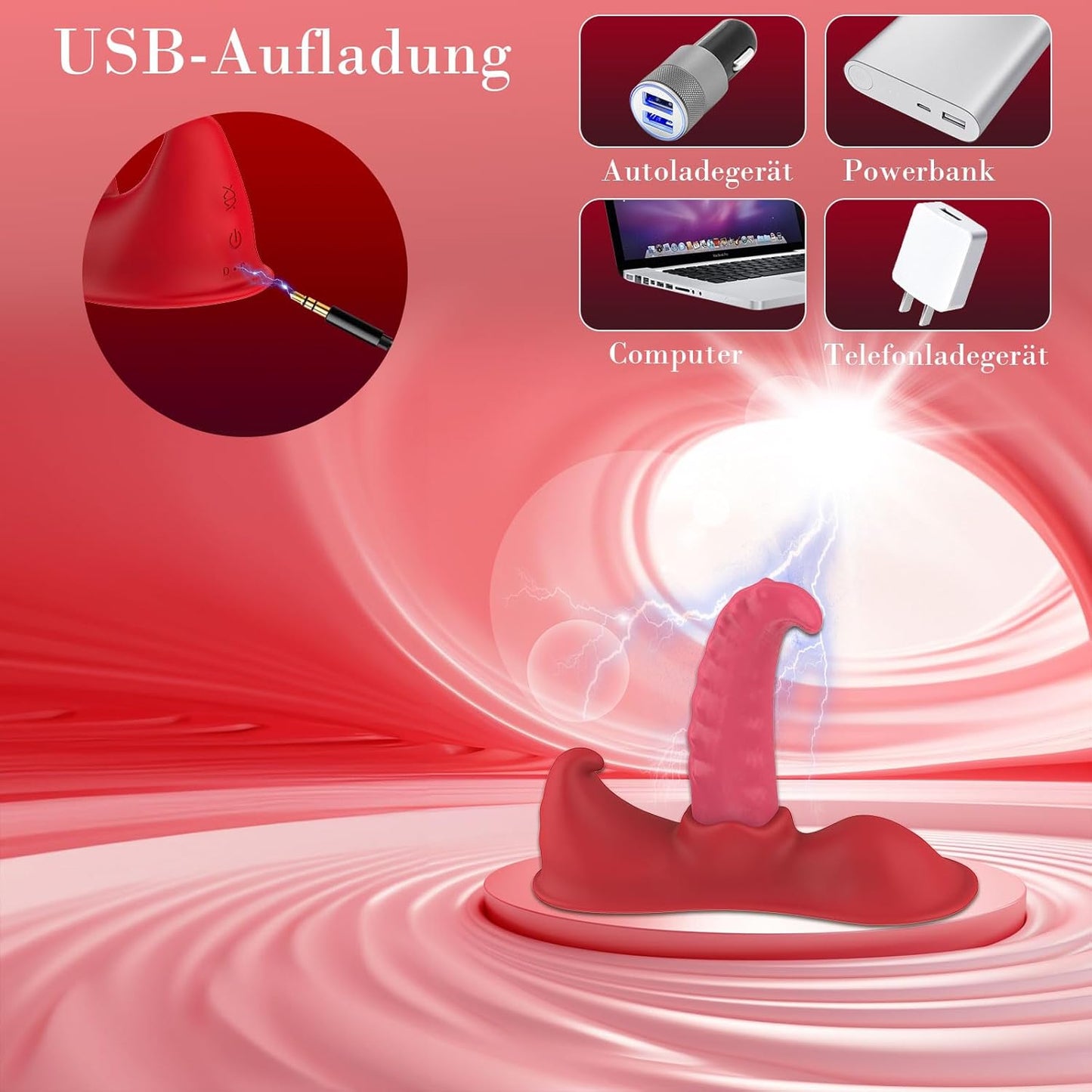 Vibrator mit 10 Modi für dreifache Stimulation