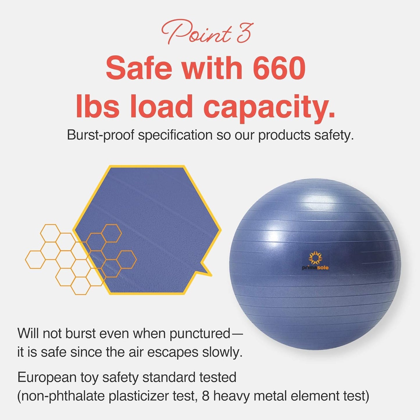 Gymnastikball für Fitness & Büro, 21.7 inch & 55 cm indigoblau