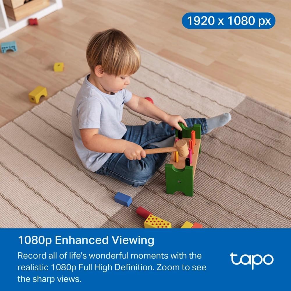 360° Innenraum-Überwachungskamera mit Nachtsicht, 1-pack(Schwarz)