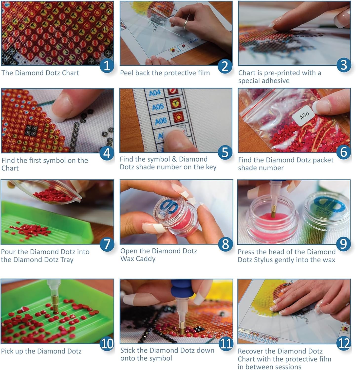 5D Diamond Painting Set Küssende Tauben 31x31 cm, Küssende Tauben