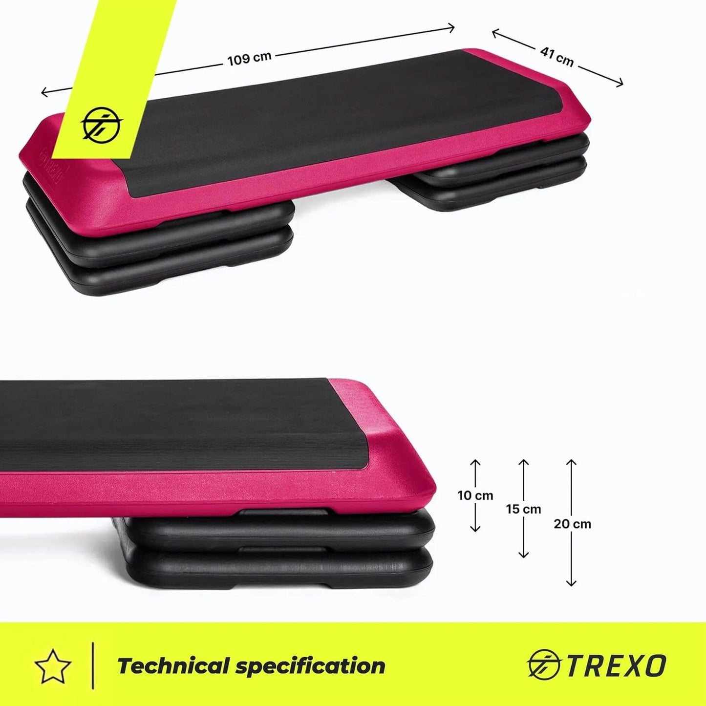 Aerobic Stepper für Cardio Fitness, Pink