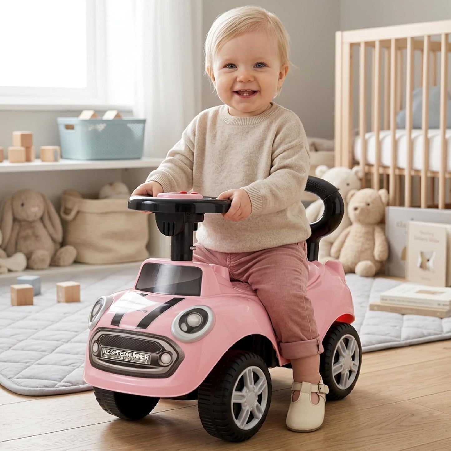 Rutschauto & Lauflernwagen für Kinder, Rosa