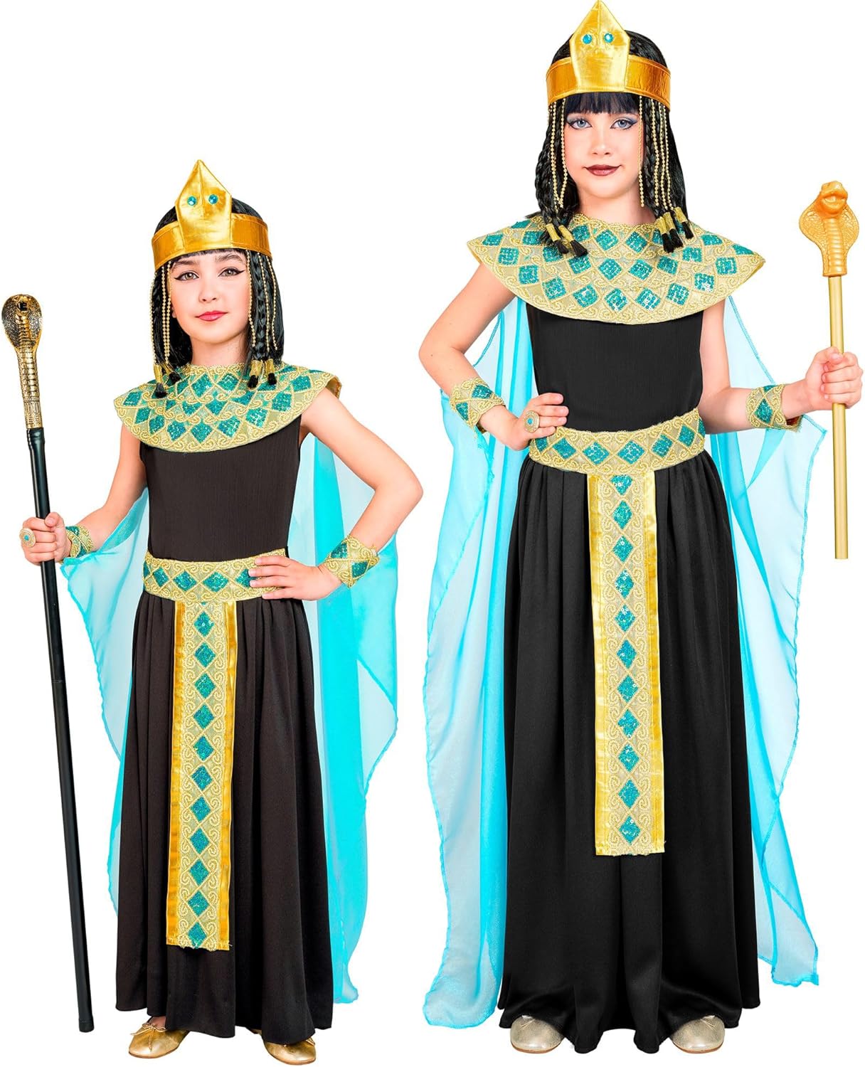Kinderkostüm Cleopatra, 116 Schwarz