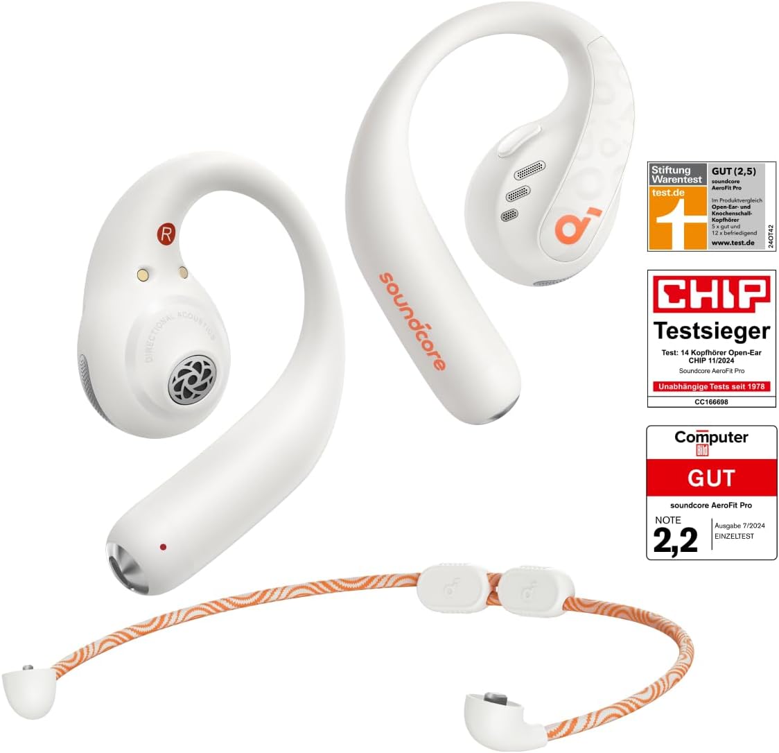 Open-Ear Kopfhörer AeroFit Pro, Schneeweiß