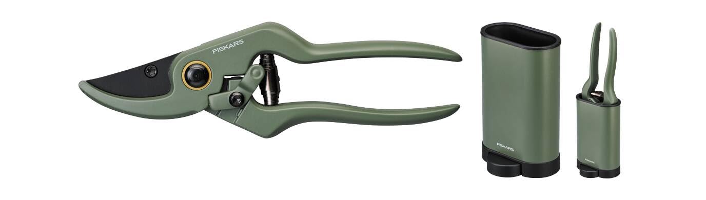 Pflanzenpflege-Gartenschere mit Behälter, Blumenschere mit Halter