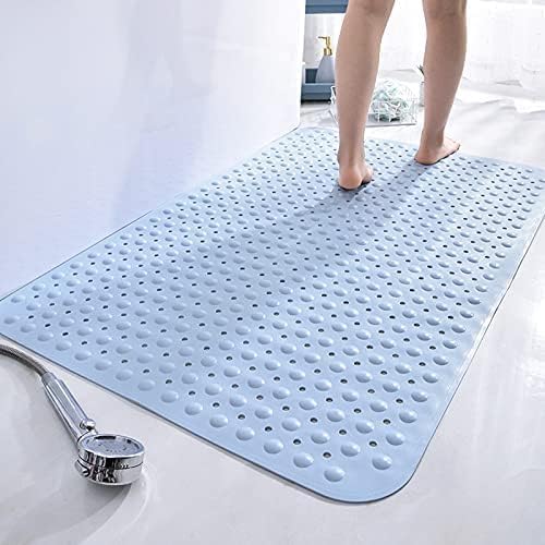 Rutschfeste Anti-Schimmel Duschmatte (60x90 cm), Weiß 90 x 60 cm (Rechteckig)