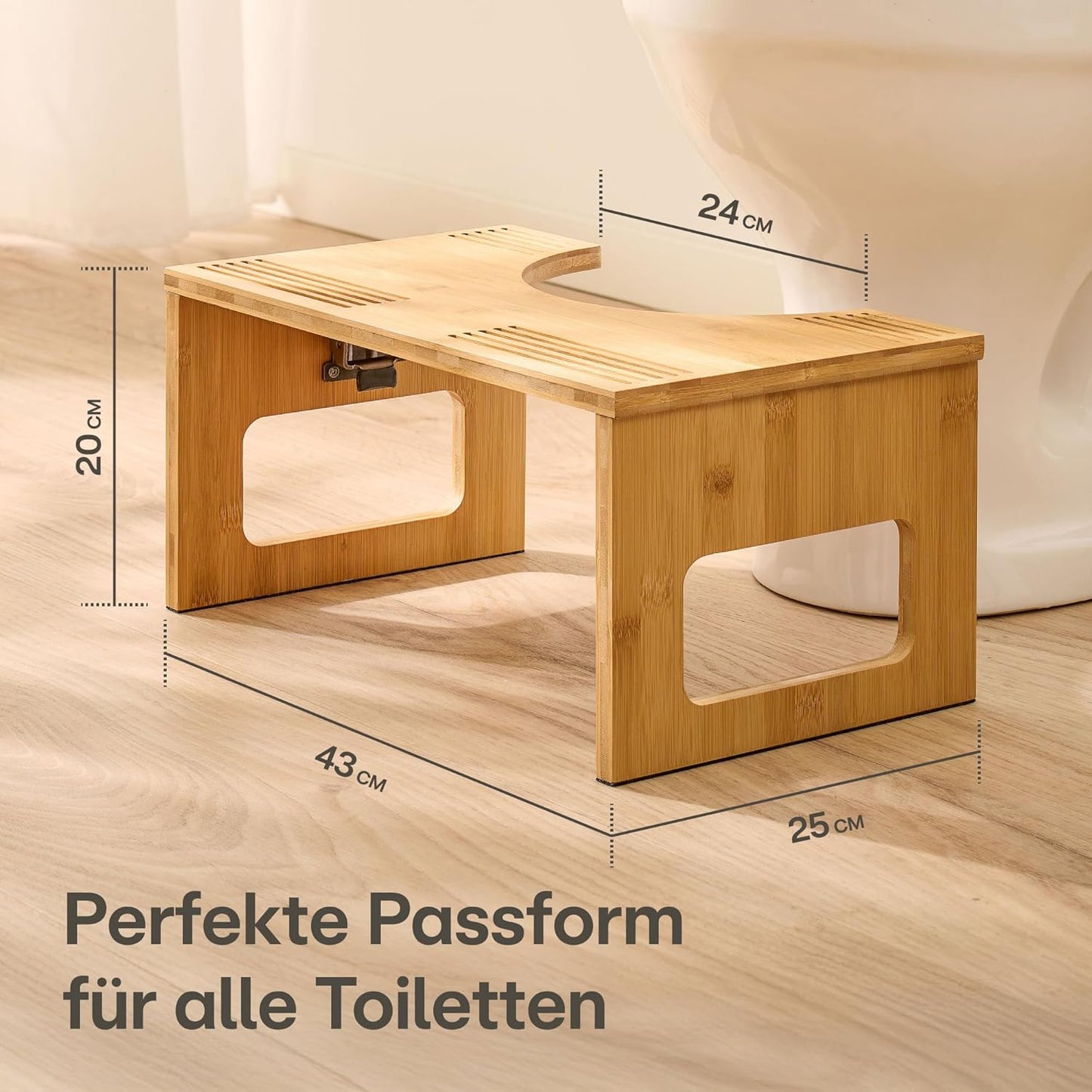 Klappbarer Toilettenhocker