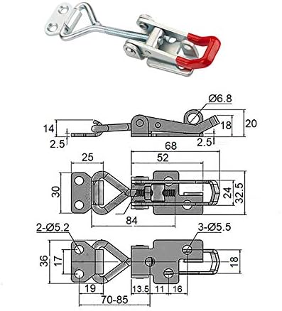 Spannverschluss-Set, 2 Stück M6 Edelstahl (Haltekraft 220kg)