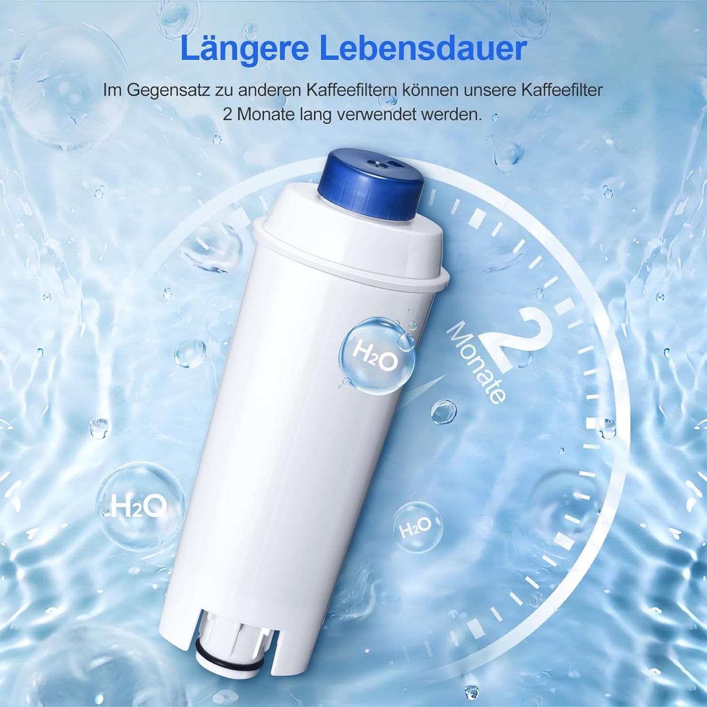 Ersatz-Wasserfilter für Delonghi Kaffeevollautomaten (6 Stück), 6