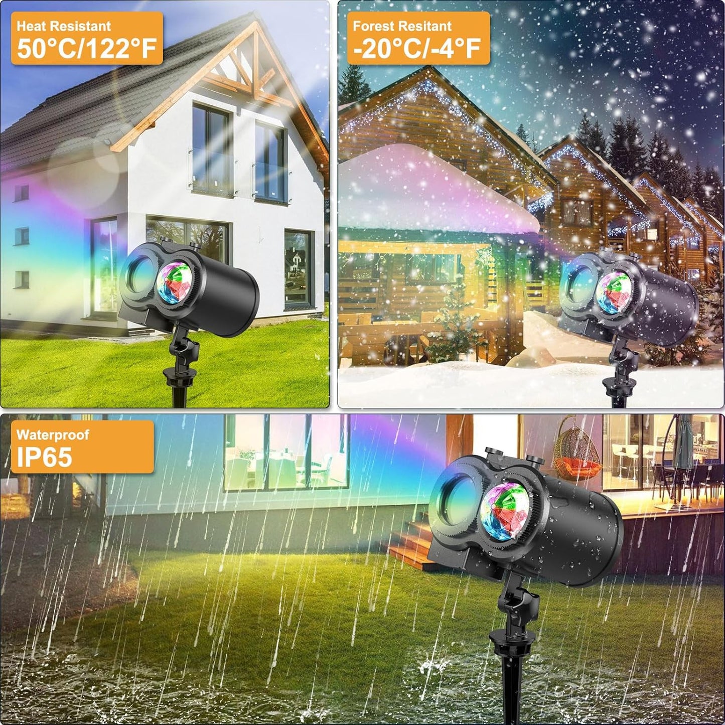 LED Weihnachtsprojektor mit 24 Filmen und Fernbedienung, 24 Filme und 10 Farben
