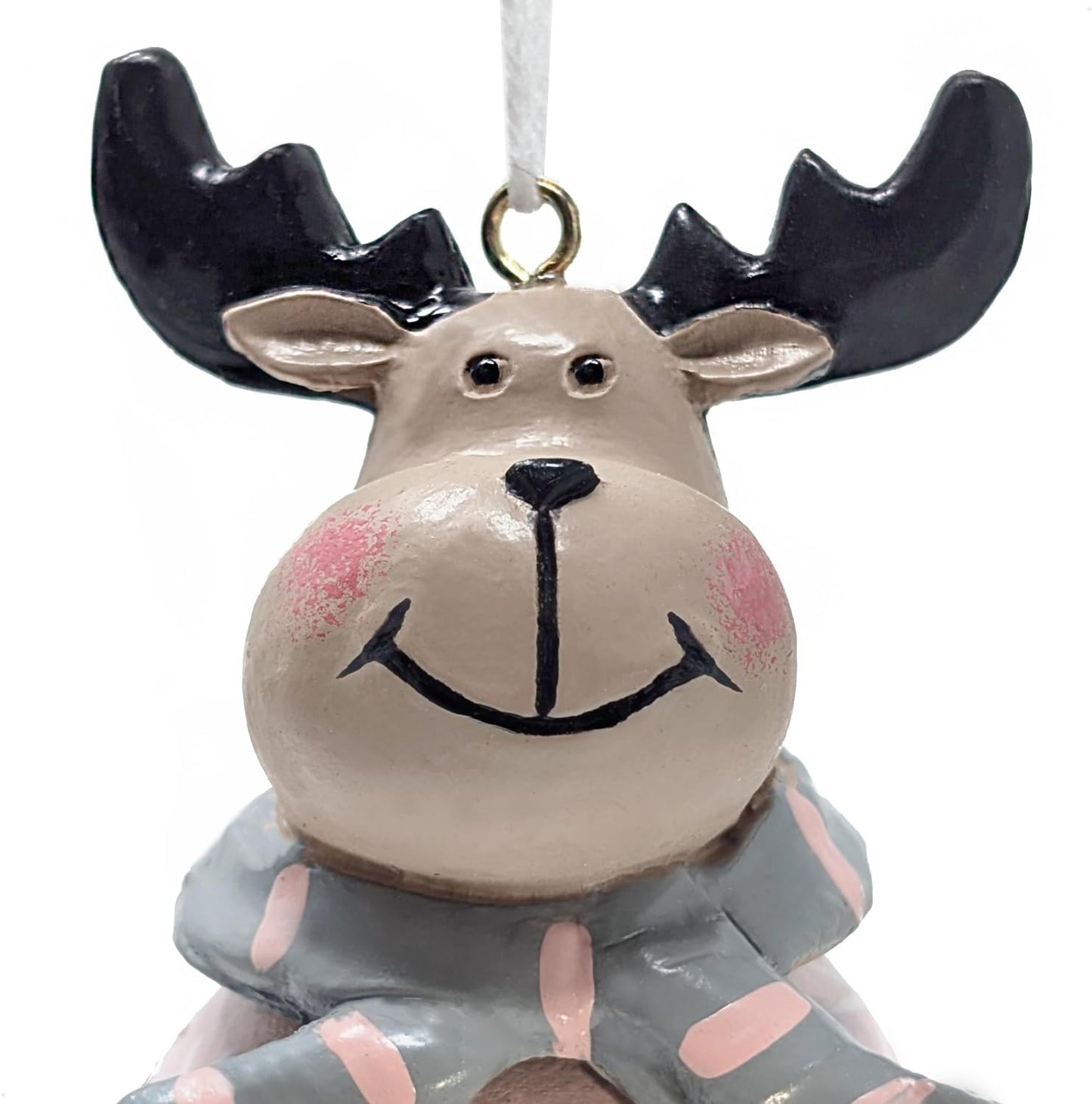 3-teiliges Weihnachtsfiguren-Set, Braun/Grau/Rosa - 3x