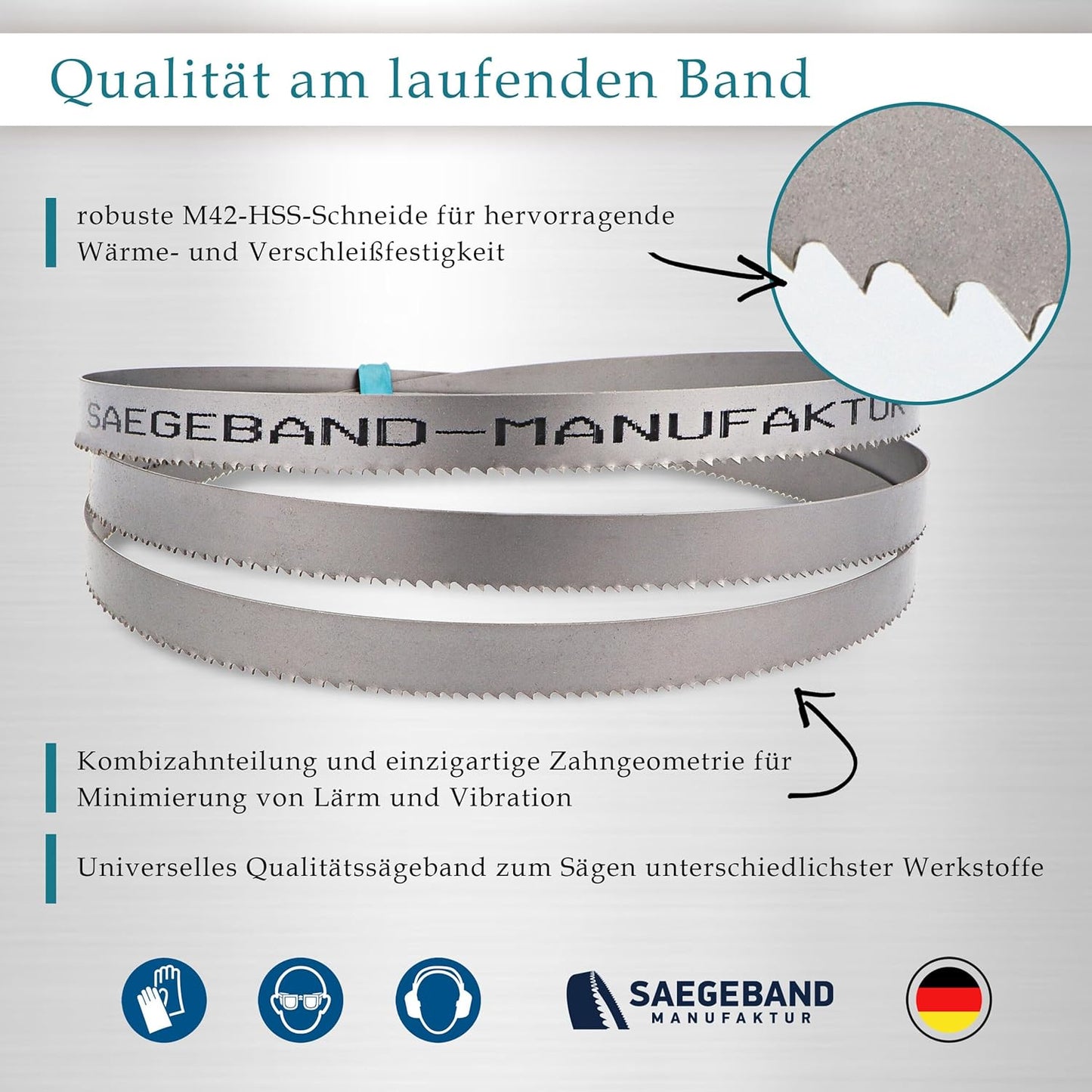 M42 HSS Bimetall Sägeband 3er-Pack, 1335x13x0,65mm 14/18 ZpZ