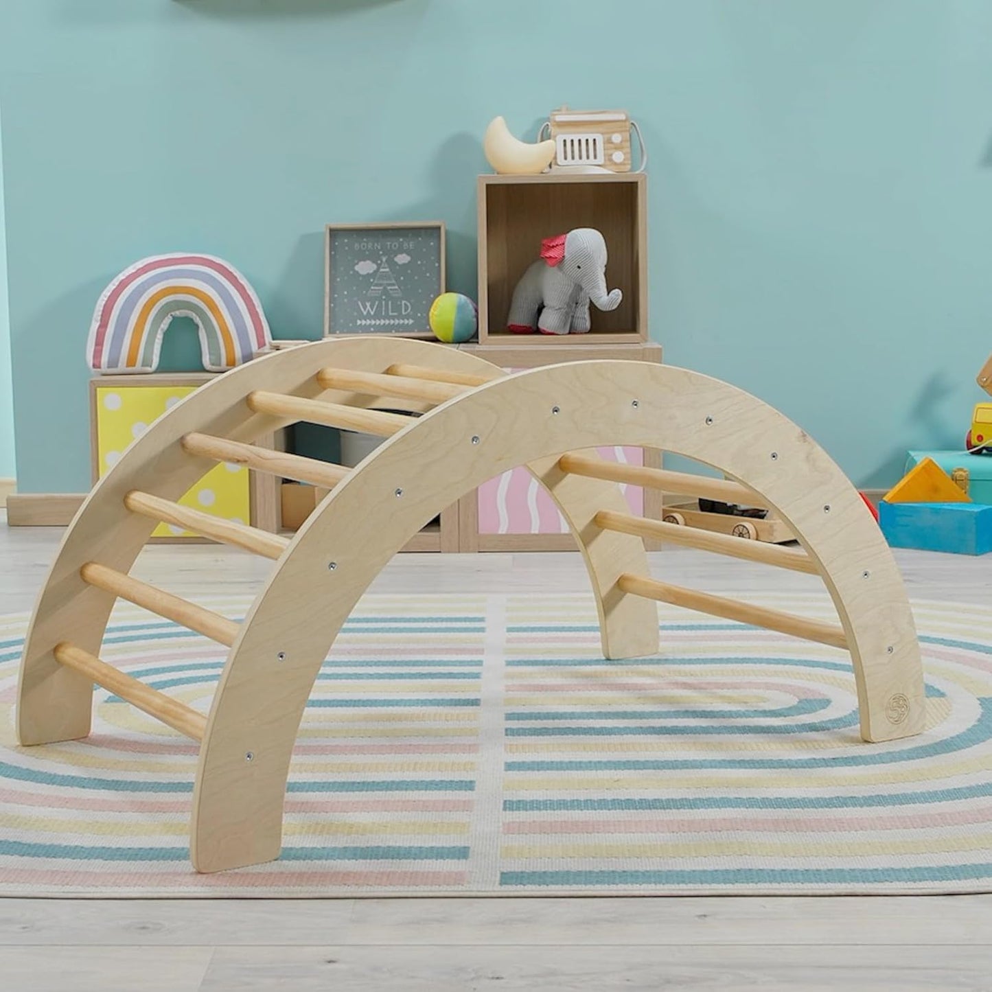 2-in-1 Kletterbogen & Schaukelstuhl für Kinder