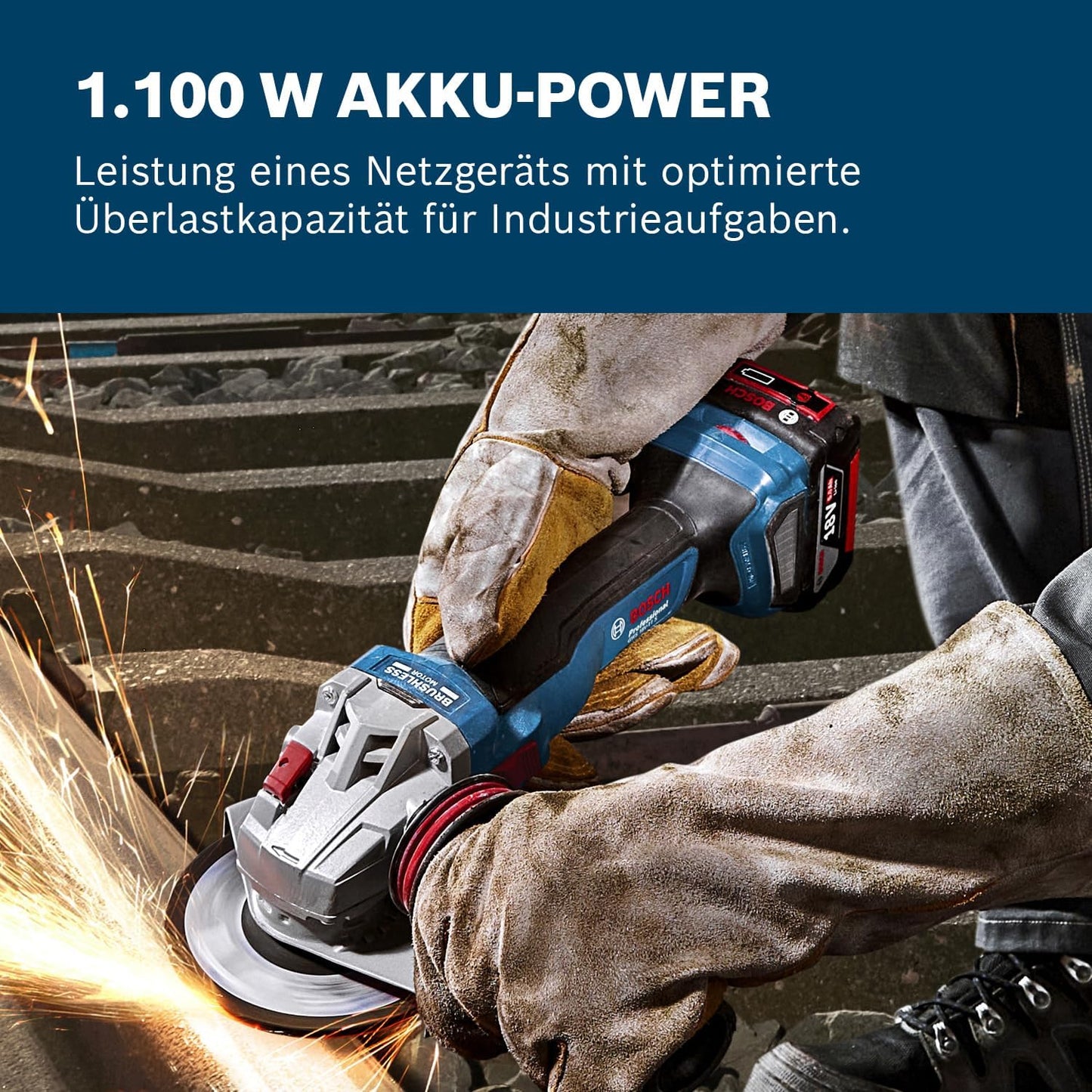 Akku Winkelschleifer GWS 18V-11 S, +L-Boxx, ohne Akku/Lader