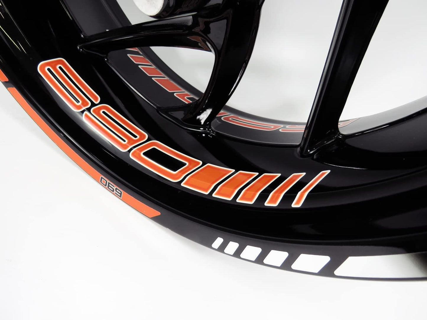 Felgenrand-Aufkleber Set für KTM 690 Duke, 690 Duke - orange