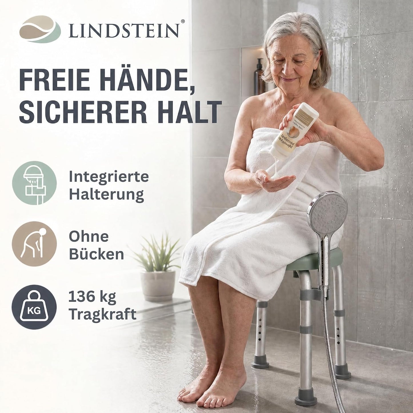 Drehbarer Duschhocker für Senioren