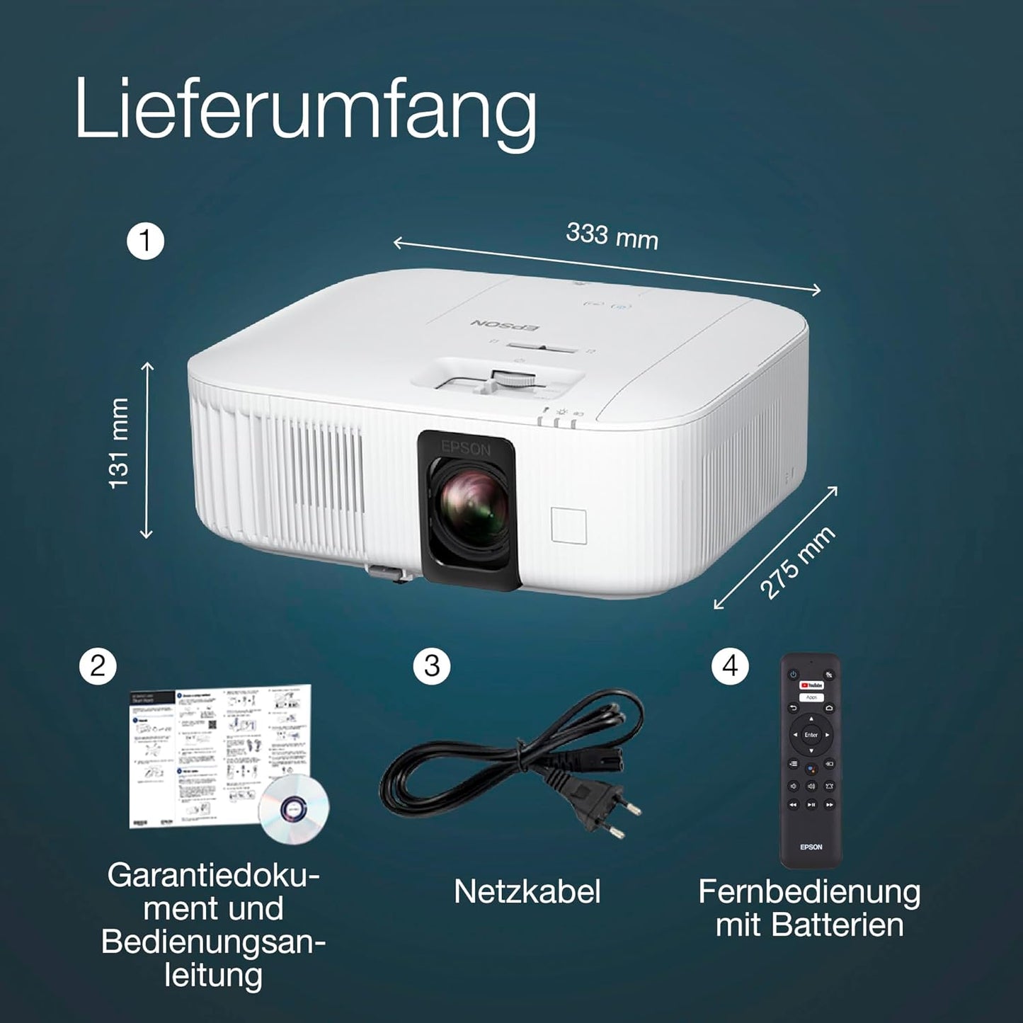 4K PRO-UHD Smart Laserprojektor EH-TW6250, Android TV
