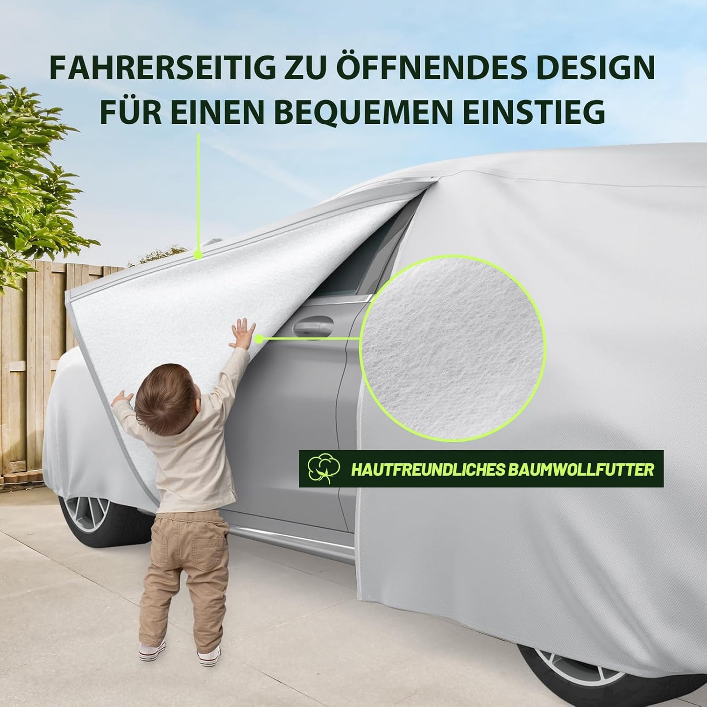 Autoabdeckung für SUV (480-505 cm), Silber 480cm-505cm SUV