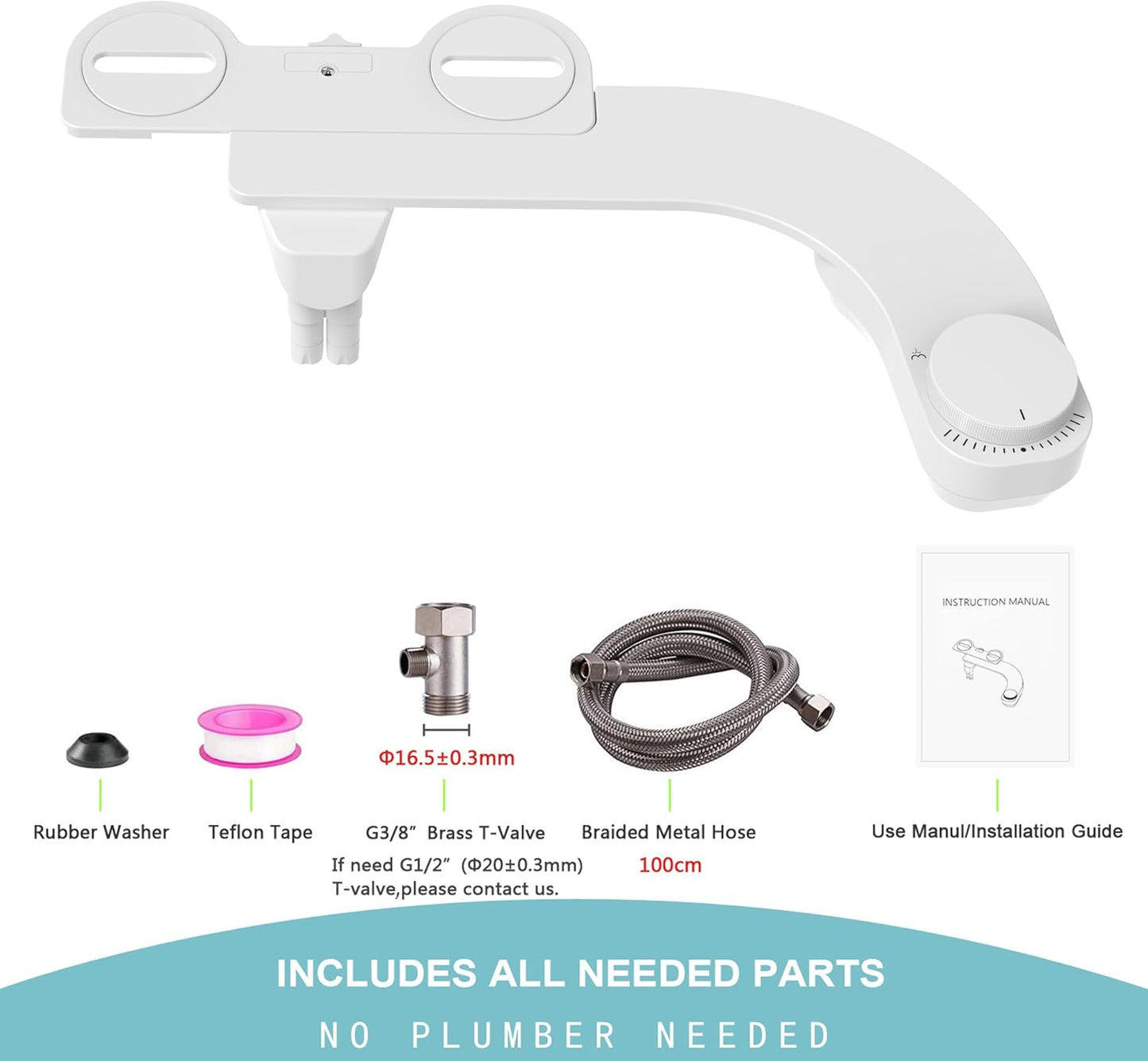Bidet Aufsatz Ultra-Slim, links, Linkes Weiss