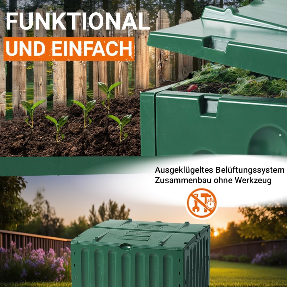Komposter ECO-King, 400 L Grün