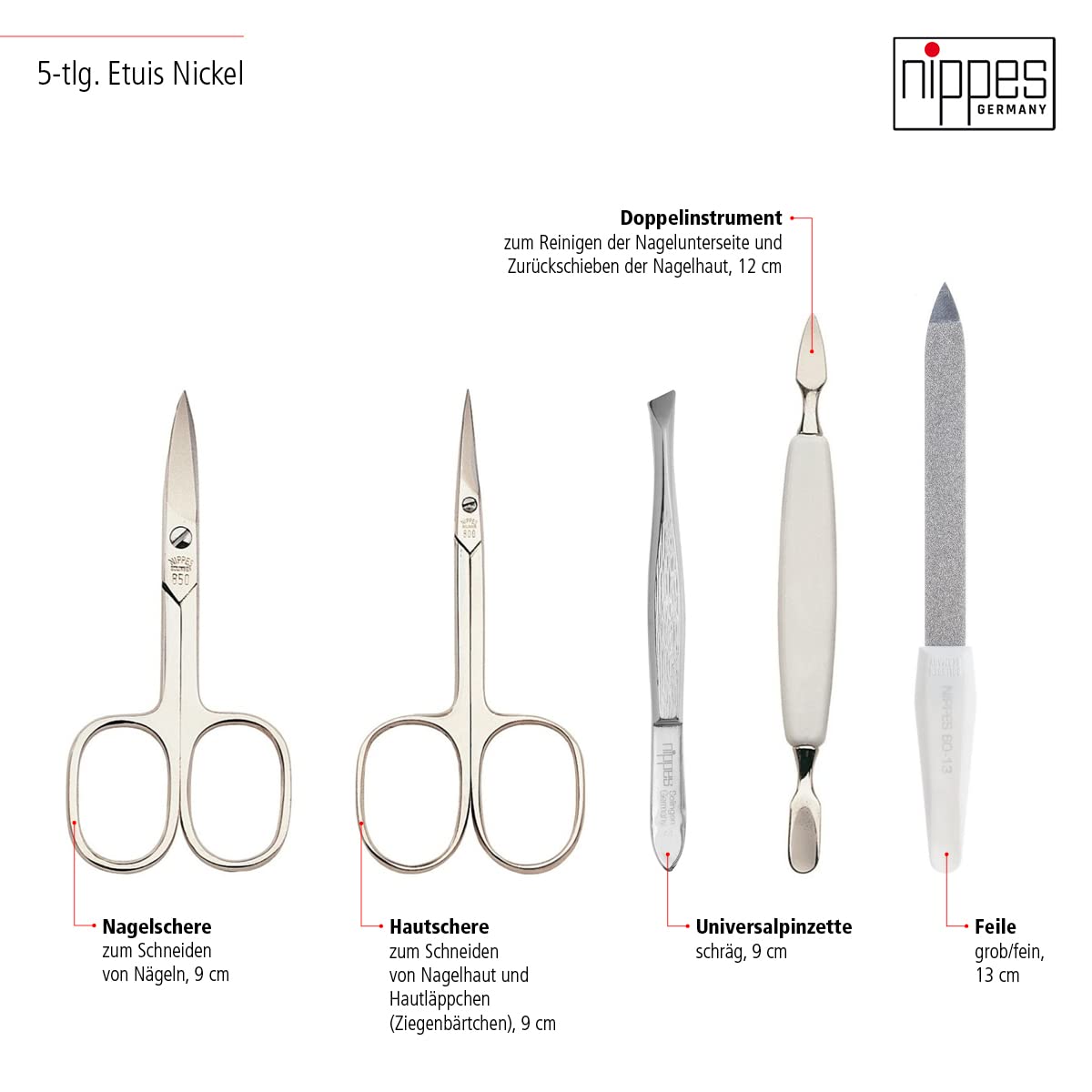 5-teiliges Maniküre-Set, 5-teilig