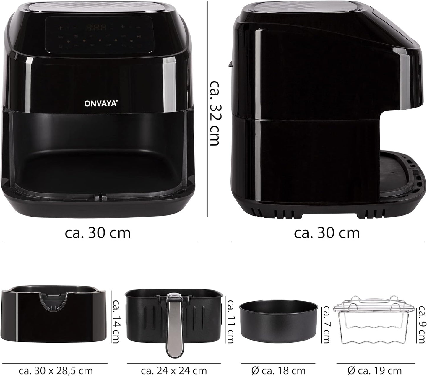 Airfryer XXL Heissluftfritteuse mit 10 Programmen