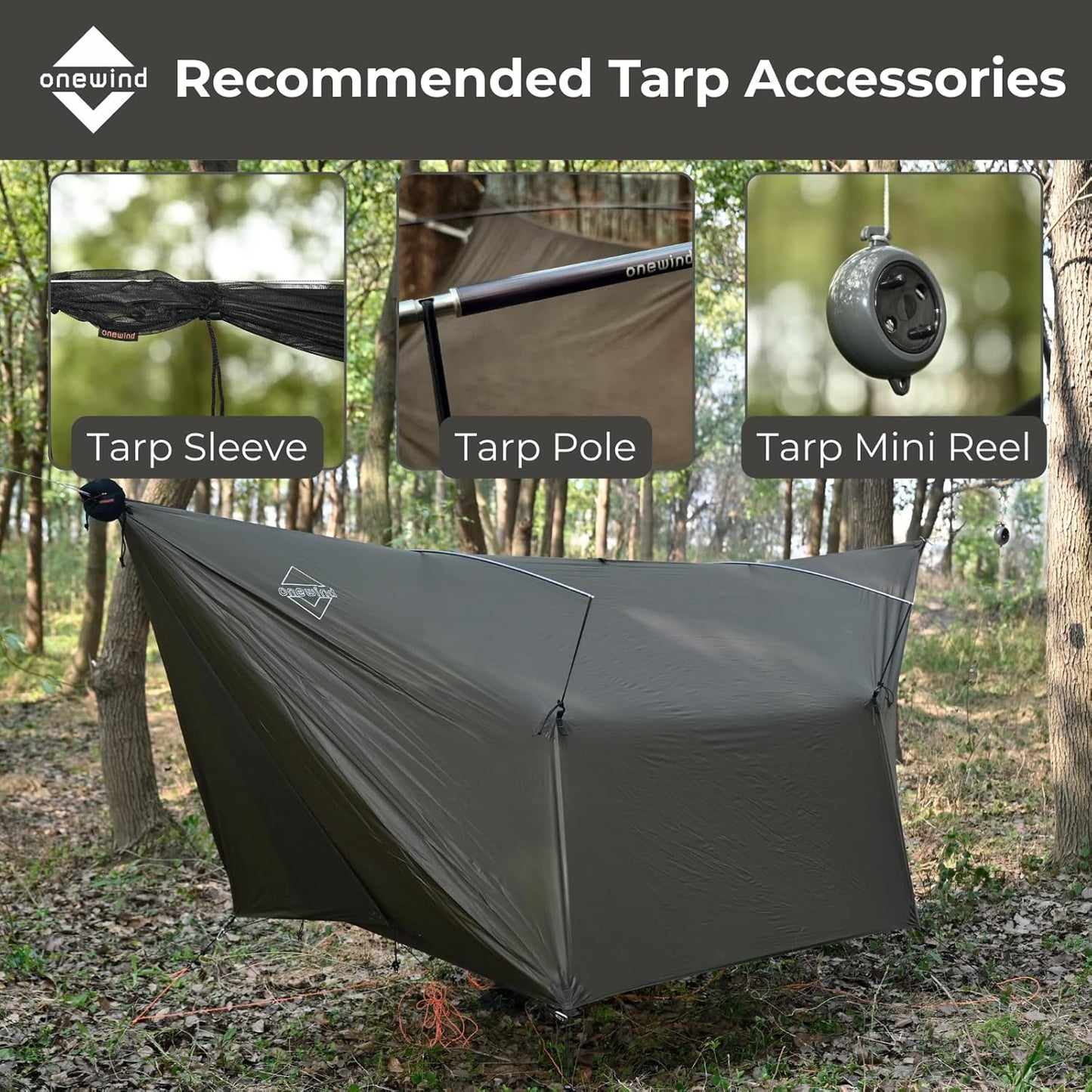 Hängemattenplane mit Türen, Od Green 3,6x3m