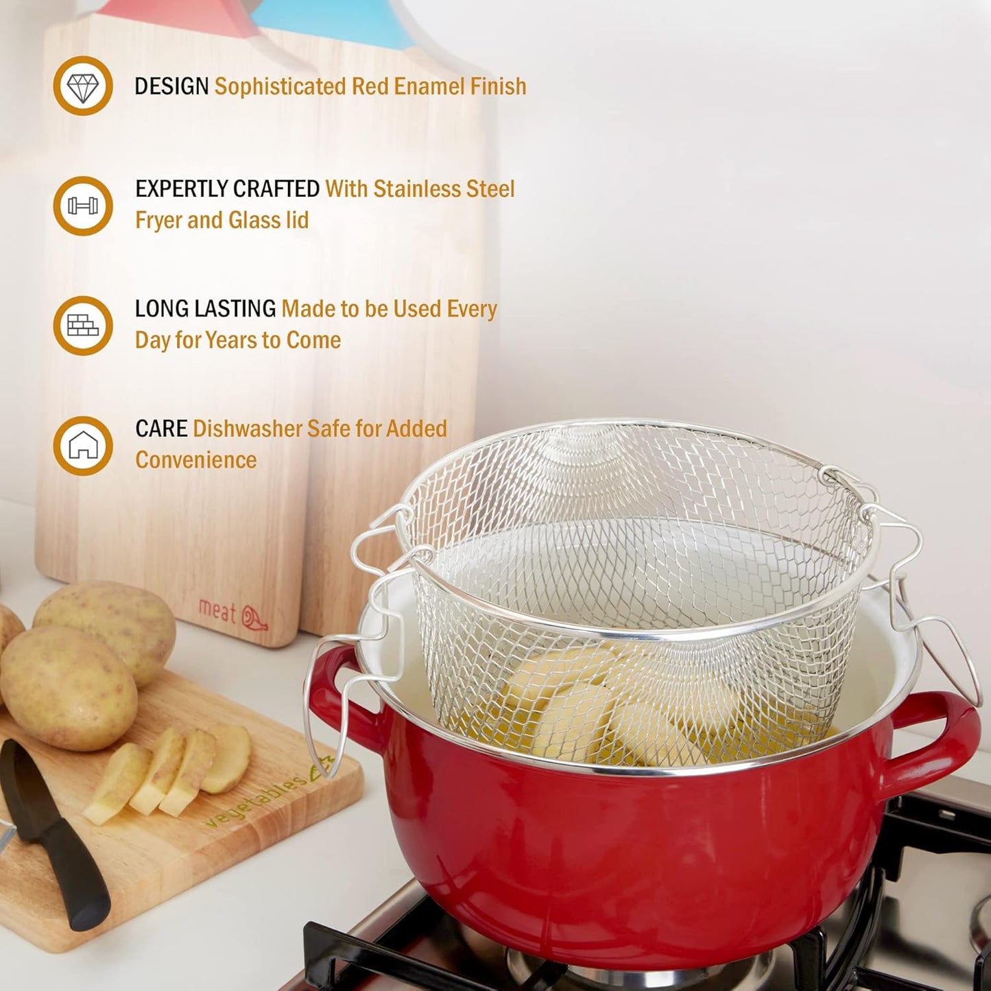 Deep Fryer Friteuse, Rot Fritteuse