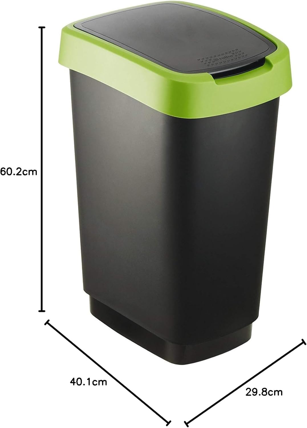 Salsa Mülleimer mit Deckel, Grün 50l