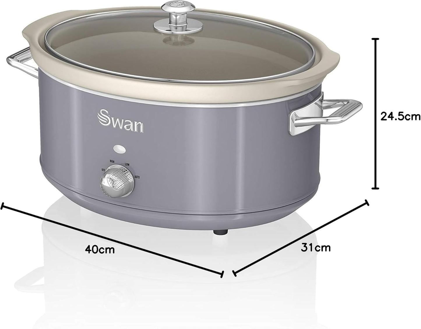 Retro Slow Cooker mit Keramik-Behälter