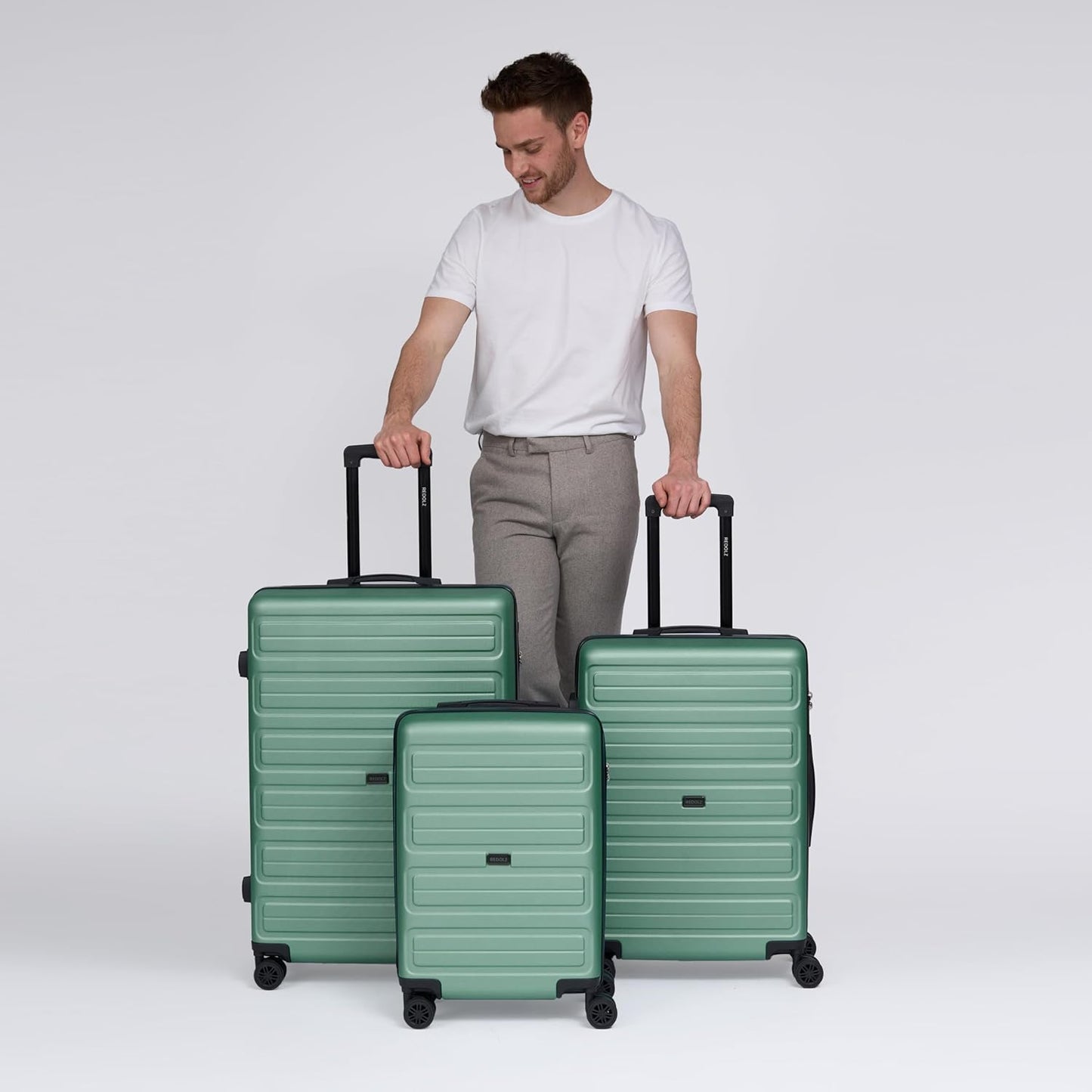 Essentials 08 3-SET 4 Rollen Kofferset 3-teilig, Green Blue / Kofferset (3-teilig)