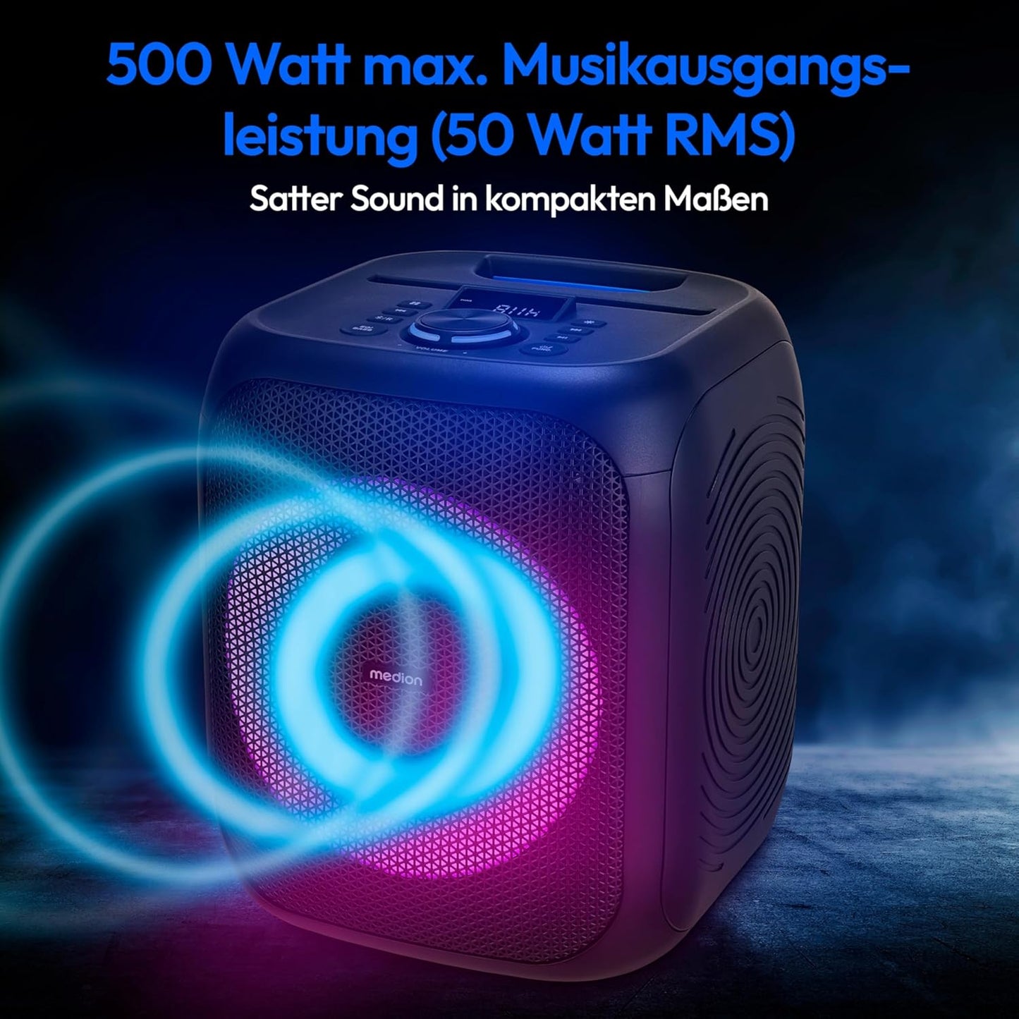 Partylautsprecher mit Bluetooth und Mikrofon
