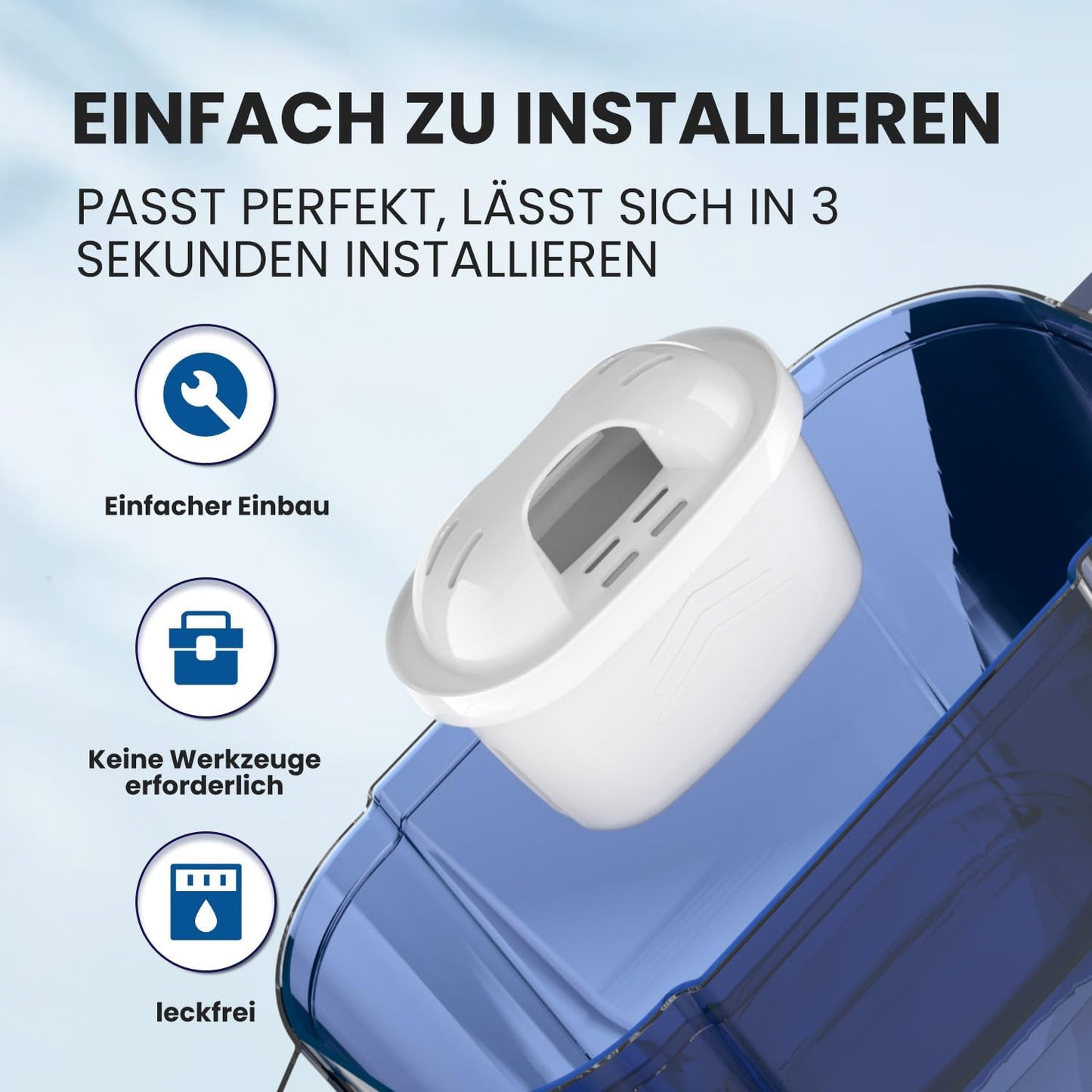 6er-Set Wasserfilter für Brita Maxtra+, 6 Stück Wasserfilter