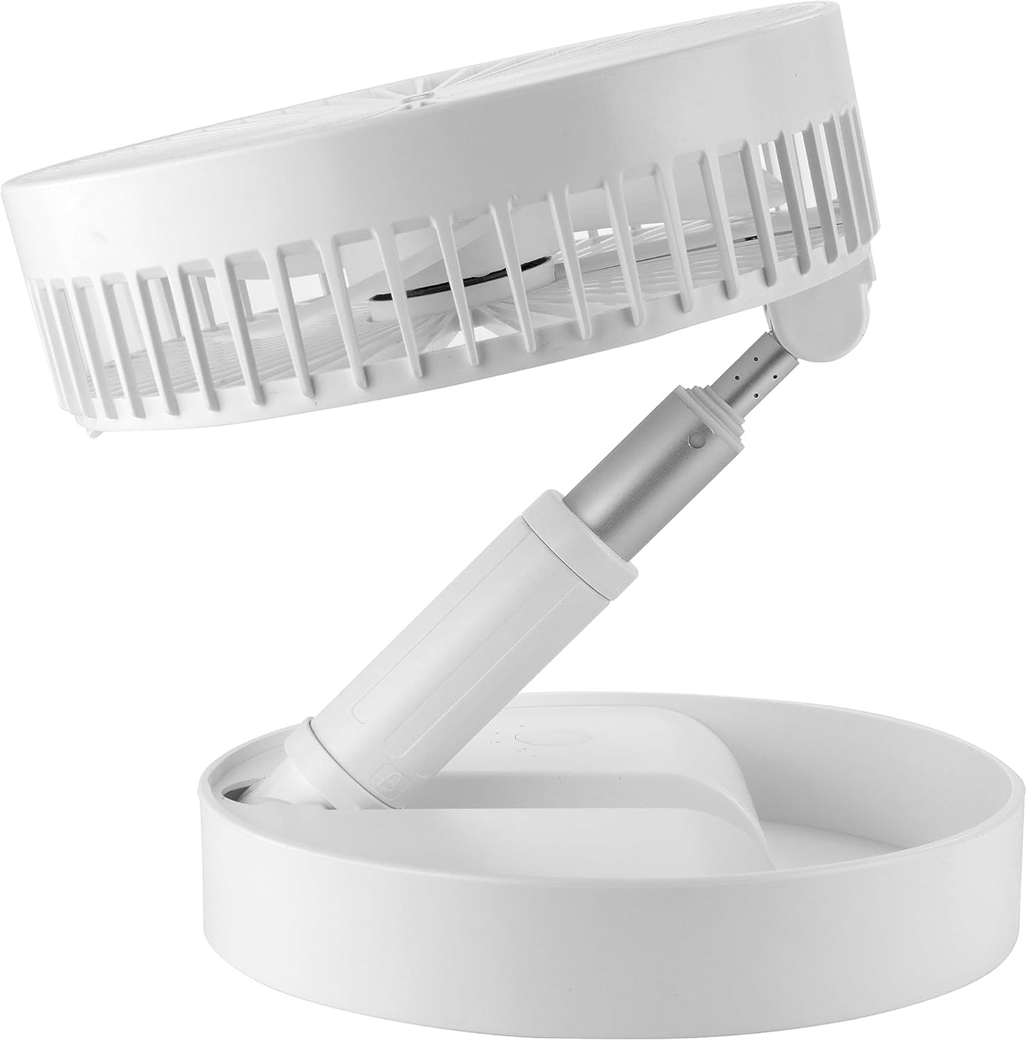 Faltbarer Standventilator mit Fernbedienung, höhenverstellbar, Weiss mit Fernbedienung