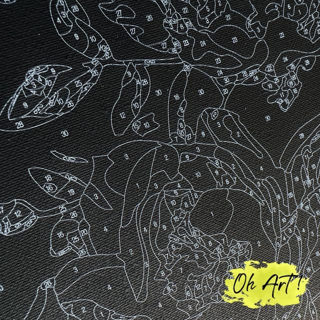Malen-nach-Zahlen-Set 40 x 50 cm, Hummingbird in gold