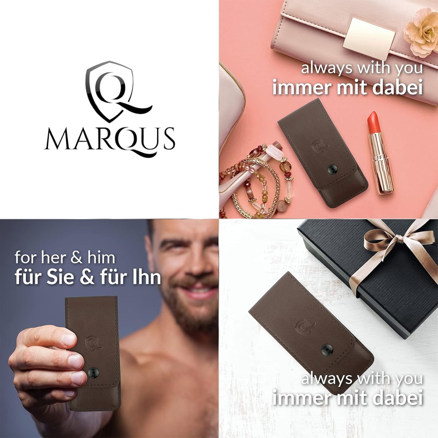 4-teiliges Maniküre Set, Braun