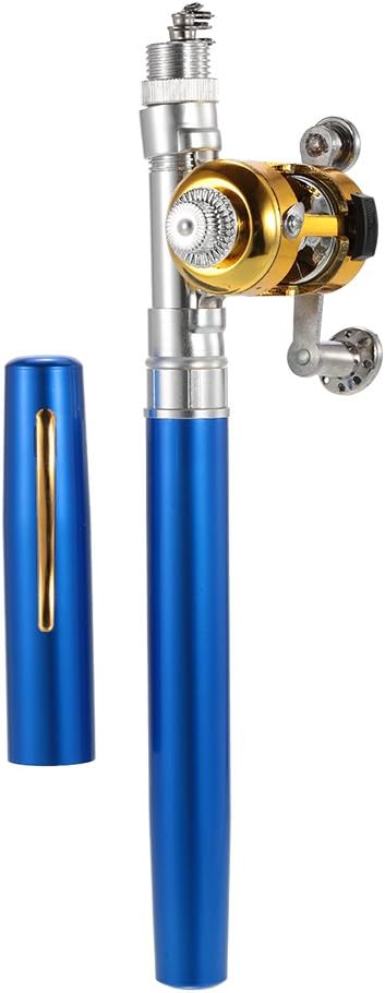 Mini Angelruten-Set mit Rolle und Zubehör, 3-Blau