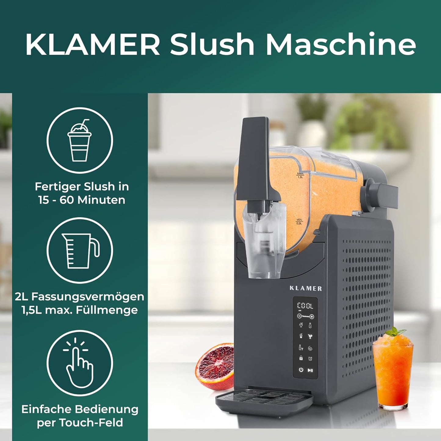 Slush Maschine, 2L Grau
