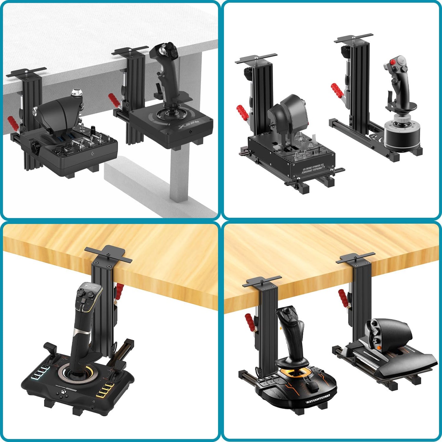 Tischhalterung-Set für Joystick und Hotas Systeme